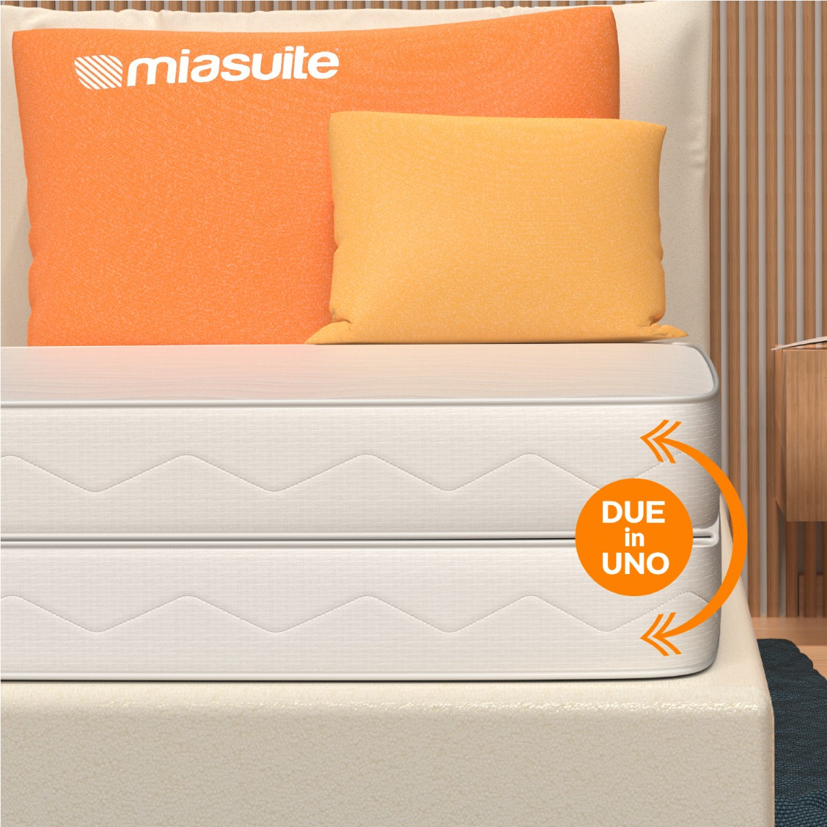 Materasso pieghevole, per Divano Letto Clic Clac - con taglio centrale.