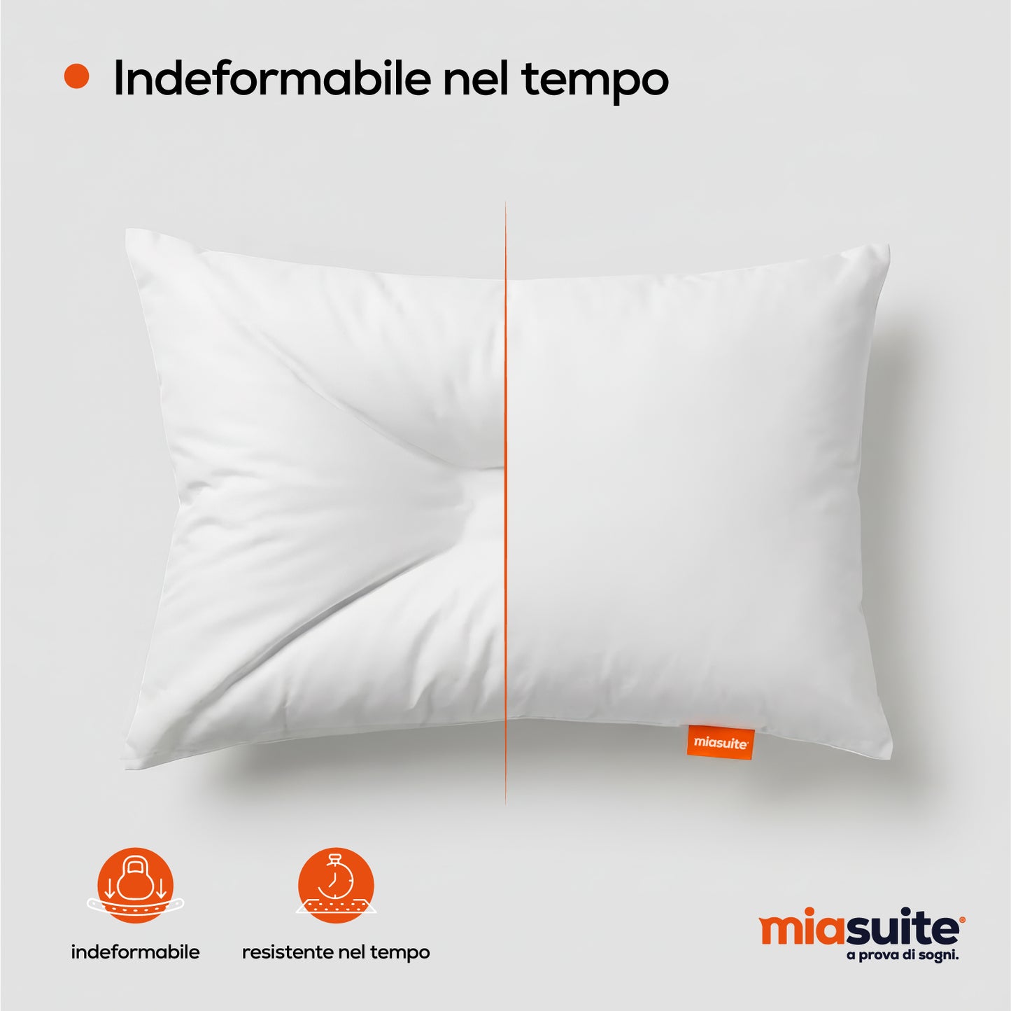 Cuscino soffice Alto 20 cm in Fibra Siliconata Indeformabile. Puffo