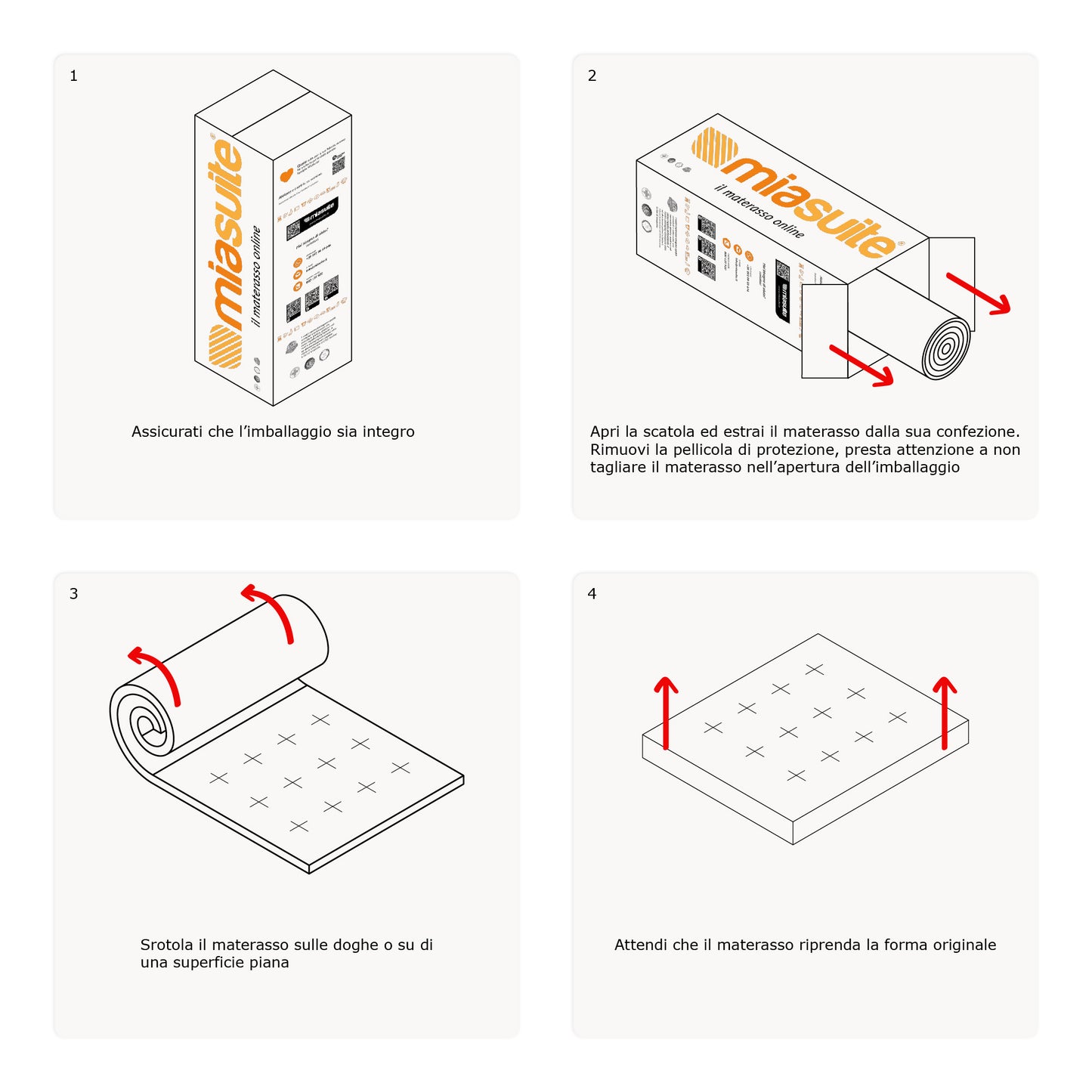 unboxing materasso miasuite