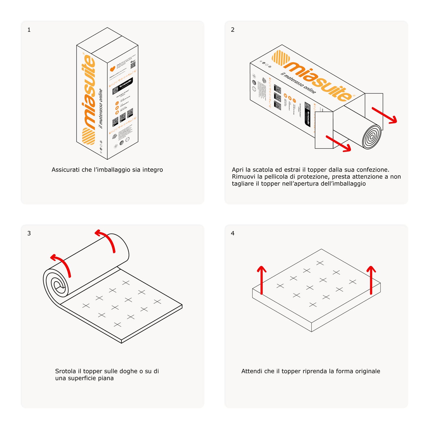 Topper Memory Foam - alto 7 cm, a portanza differenziata, sfoderabile | One H7