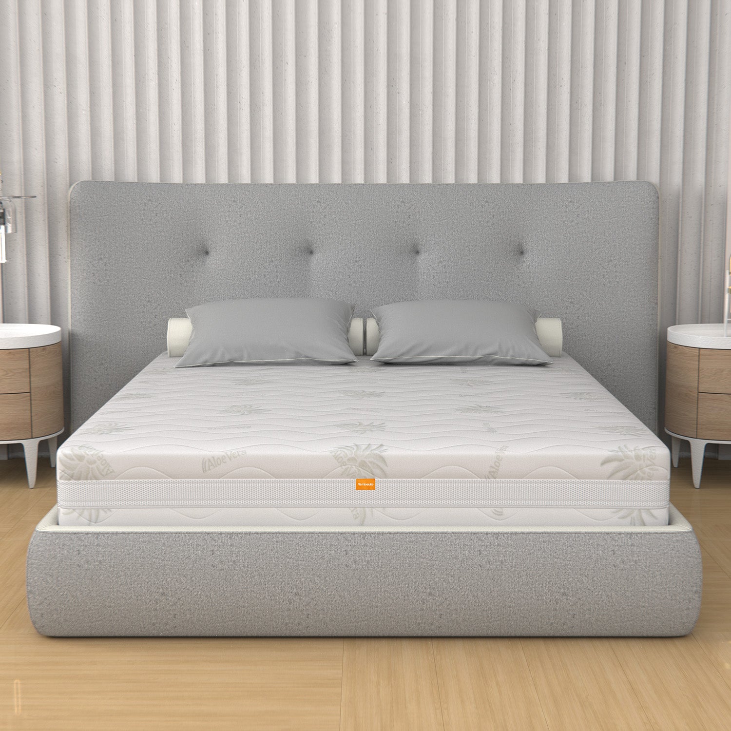 Materasso Memory Foam Singolo 80x190 Cm - Altezza 24 Cm, Rivestimento Aloe Vera Antibatterico, Made In Italy, Spedito Sottovuoto
