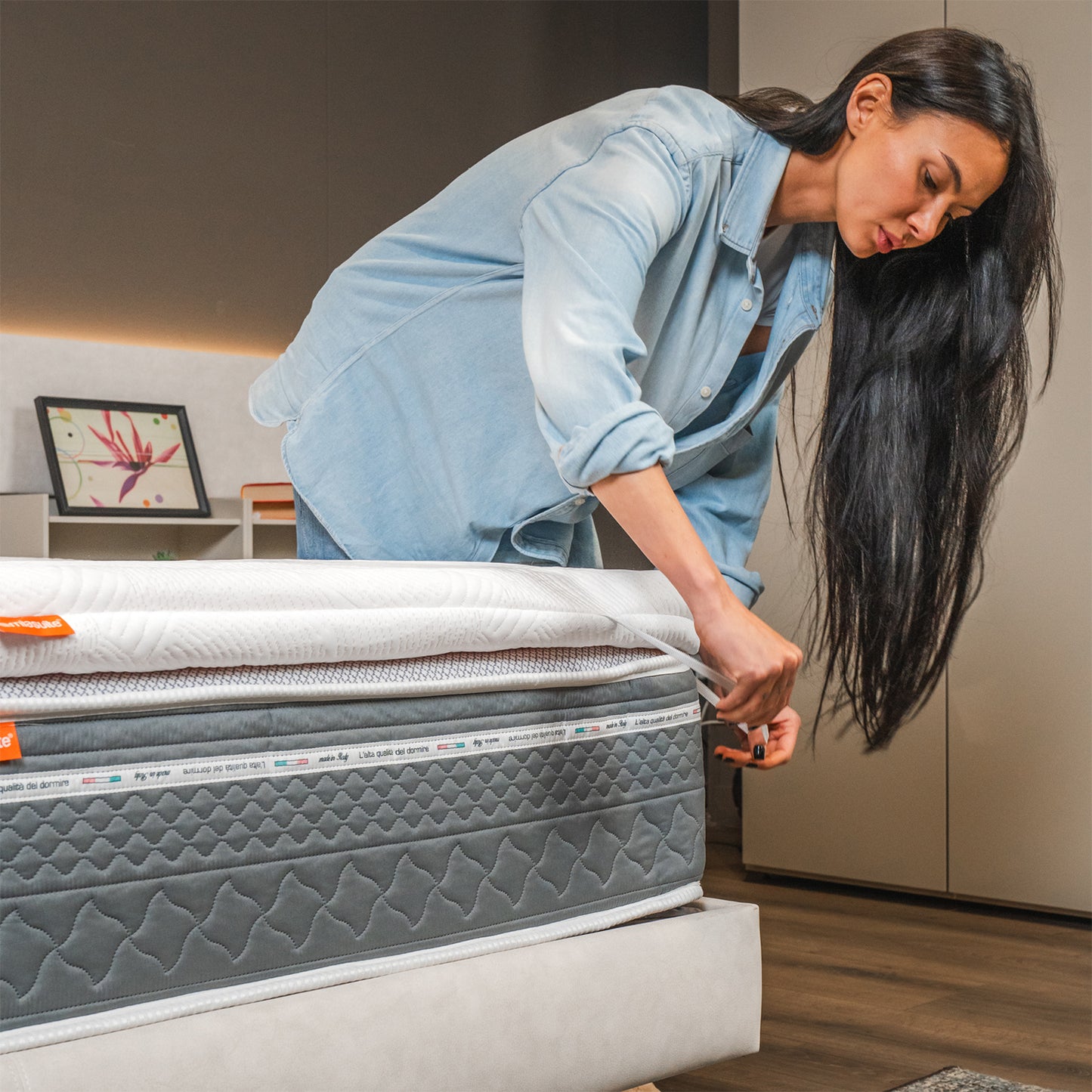 Topper Memory Foam - alto 5 cm, a portanza differenziata, sfoderabile | One H5