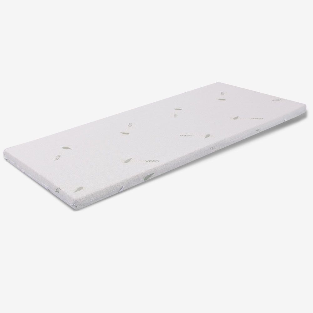 Rigid Foam Topper - 5 cm high, cover removable AloeVera