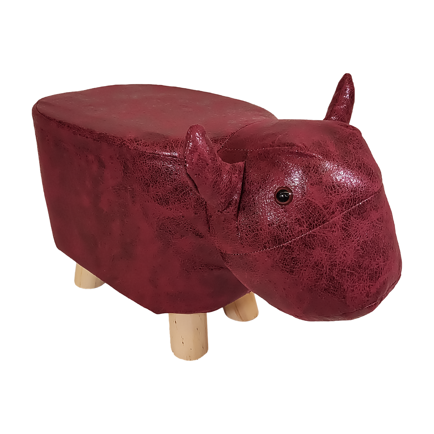 Poggiapiedi Pouf Animali alto 28 cm - Rivestimento Impermeabile, Piedi in Legno