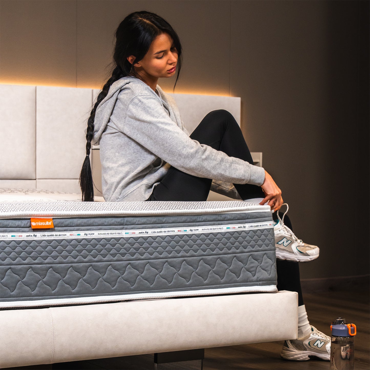 Pocket Spring and Memory Mattress, 25 cm high - Carbon Covering. | Zefiro