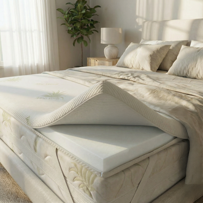 Kit topper + cuscini puffo dettaglio sfoderabile