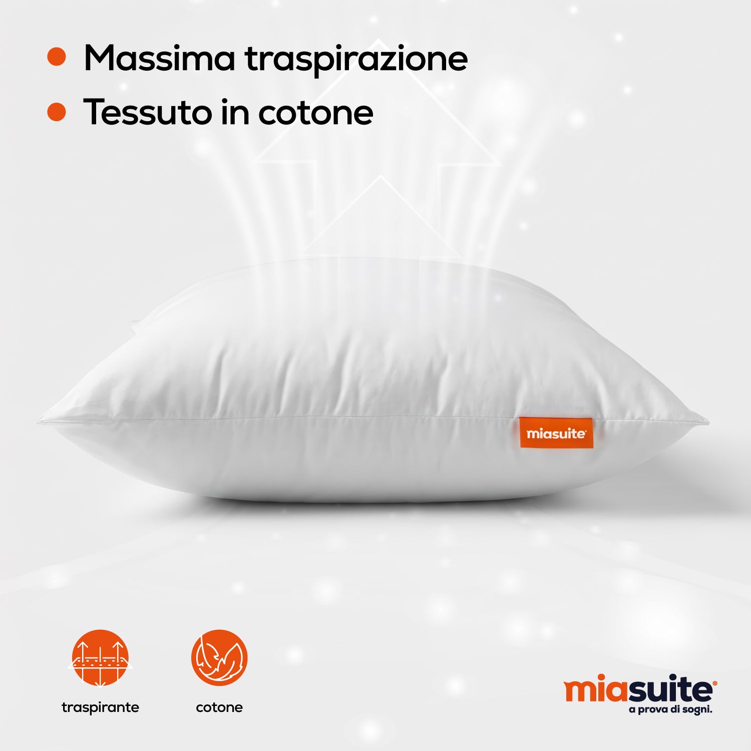 Cuscino Puffo rivestito in tessuto cotone