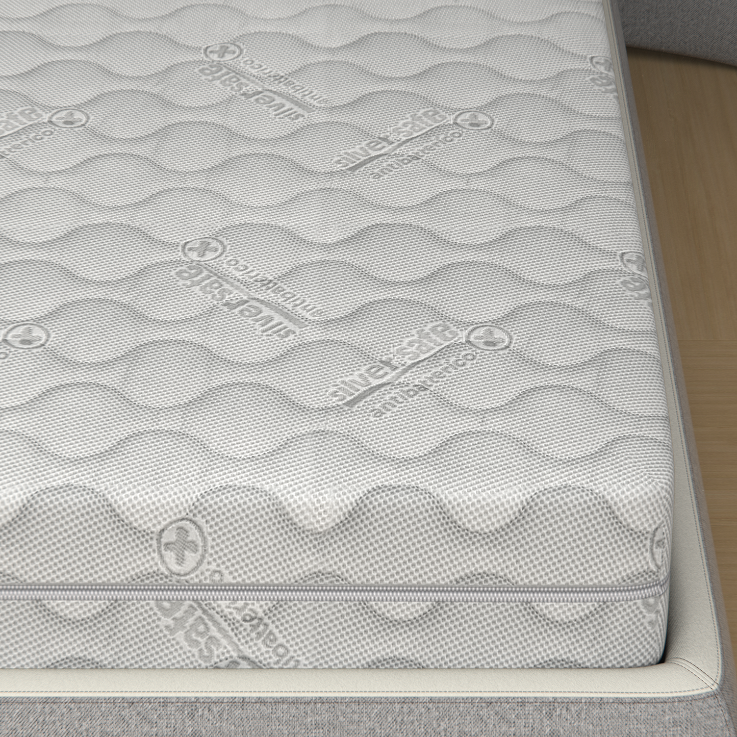 Materasso Sfoderabile Memory Foam e Molle Insacchettate, alto 25 cm - Ortopedico, Rivestimento Silver - Box System, 100% Made in Italy | Sensation
