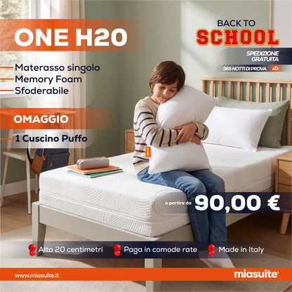Back to School: Materasso Memory Singolo + Cuscino Puffo
