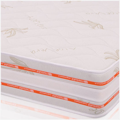 Multionda Memory Mattress, 25 cm high - Removable Cover, 100% Aloe Vera | Feather