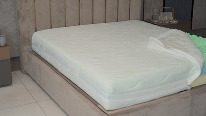 Materasso Memory Foam Sfoderabile, Alto 26 cm -  100% Aloe Vera | Prime