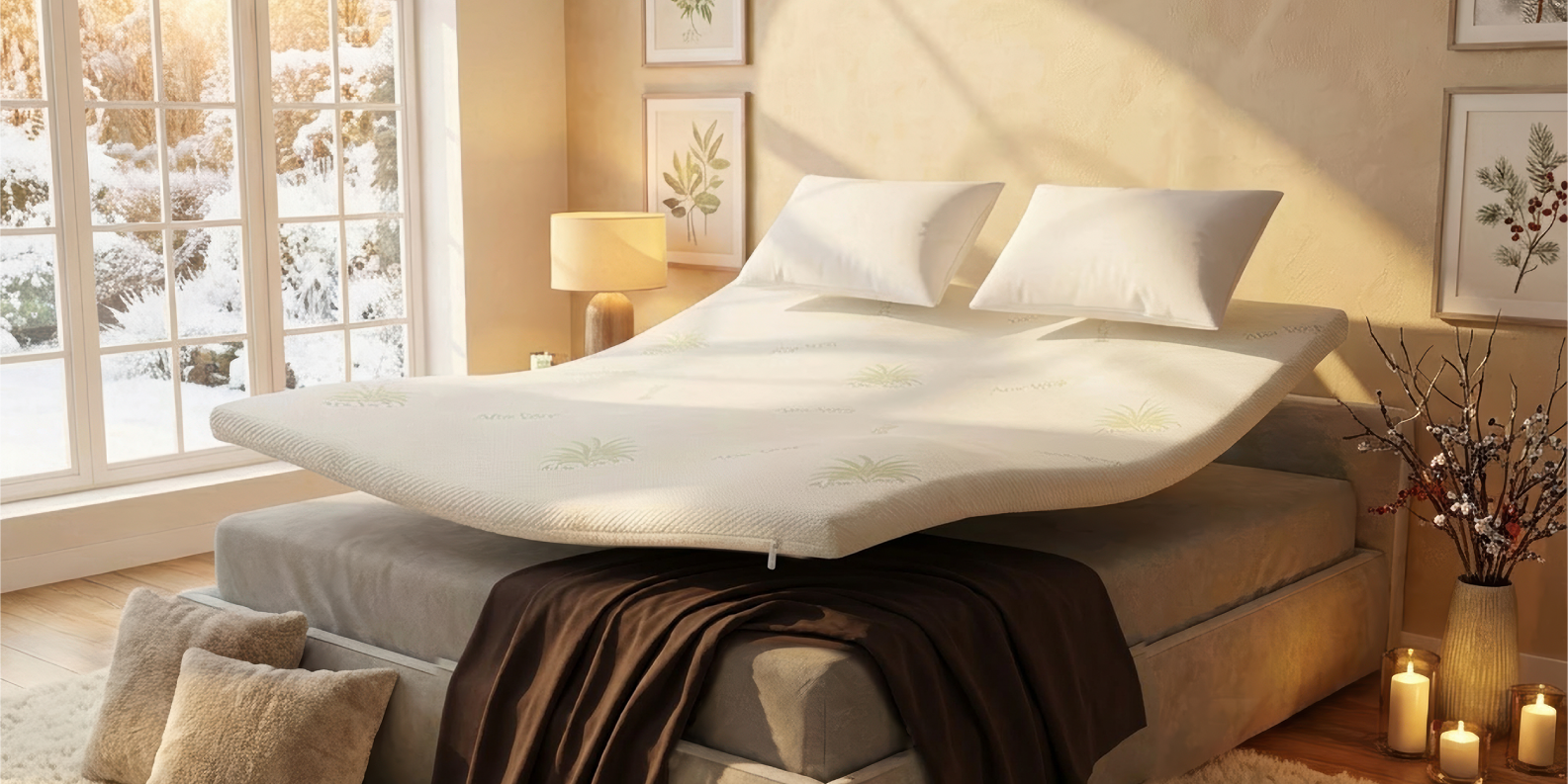 Kit Topper Aloe Vera e Cuscini Puffo indeformabili